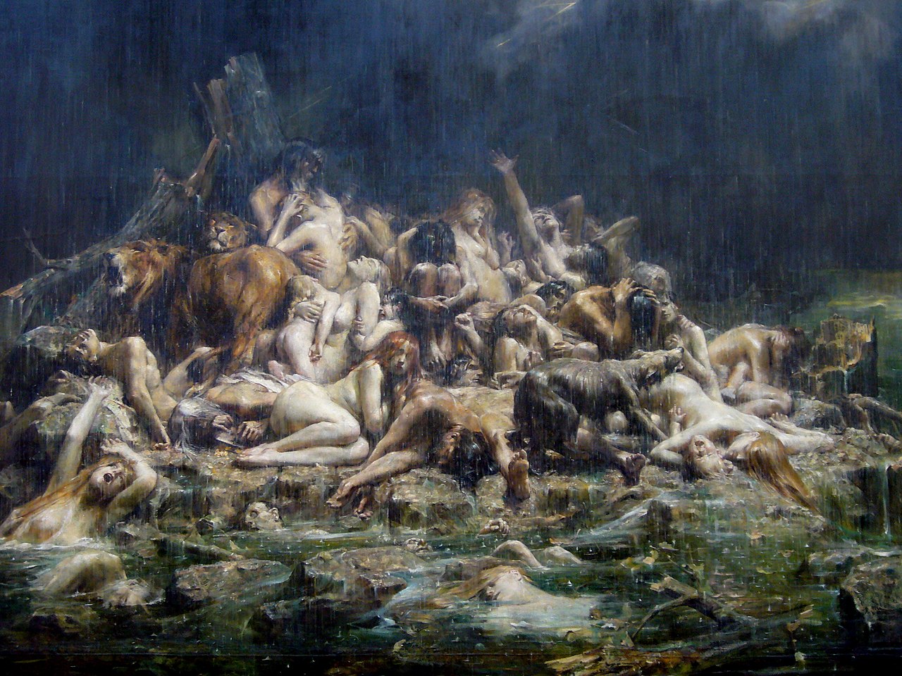 El diluvio de Noé y los compañeros, Léon Comerre (1850–1916)