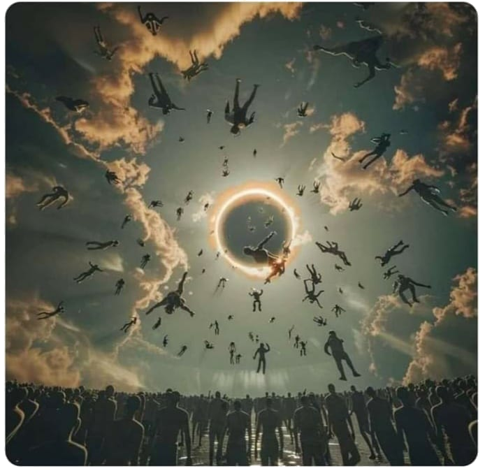 Imagen del rapto durante el eclipse